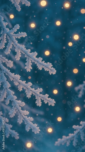 Enchanting winter snowflake scene mobile wallpaper