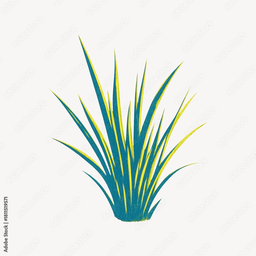 Obraz premium Vibrant green grass illustration