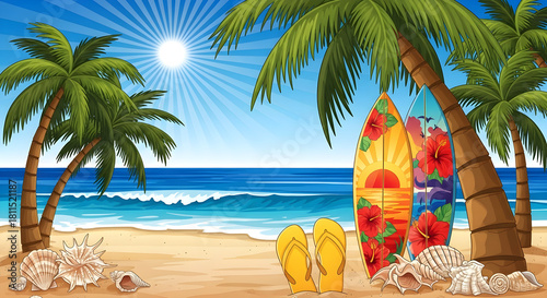 Fototapeta Naklejka Na Ścianę i Meble -  tropical beach background