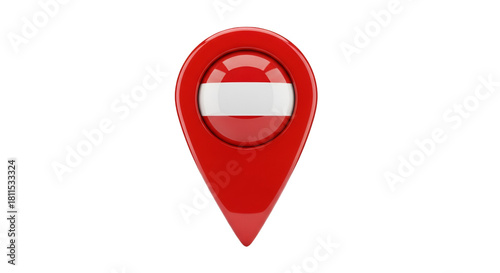 Austria Pinpoint: A vibrant red map pointer, symbolizing location, features the Austria flag, perfect for travel, geography, and navigation. Free Download Austria Pinpoint: A vibrant red map pointer, symbolizing location, features the Austria flag, perfect for travel, geography, and navigation. - GFXLoad