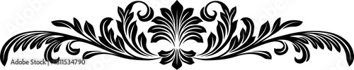 A filigree heraldic crest c...