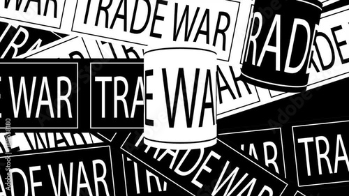 Wallpaper Mural Trade War Text Abstract Typography Background. Torontodigital.ca