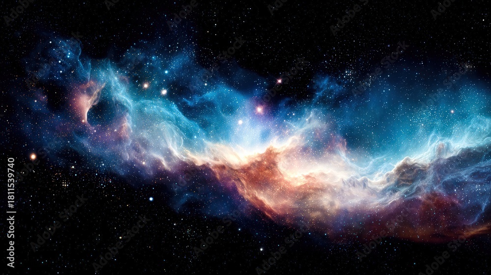 Obraz premium Celestial Cloud Formation in Outer Space