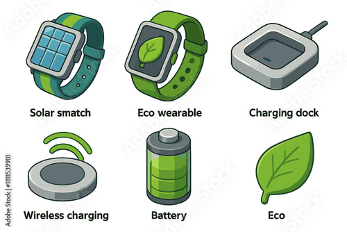 Eco-friendly smartwatch and accessories with sustainable features