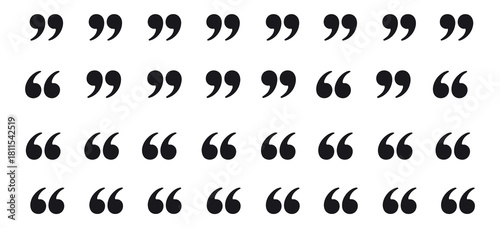 Quotation Marks Single and Double Quote Typography Elements