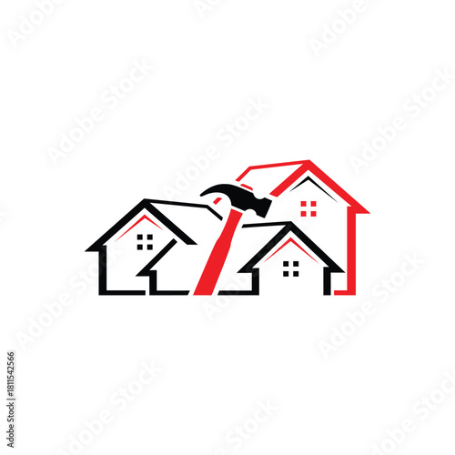 Home Construction & Renovation Logo - Real Estate Building Services