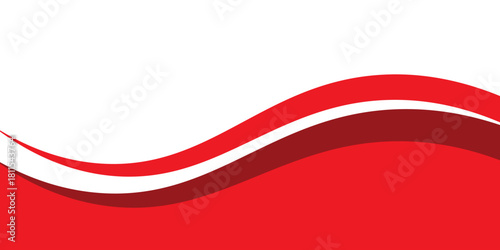 Abstract White and Green wave wide background banner