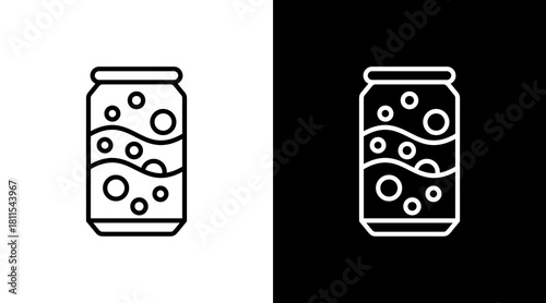 Soda Can With Icon Set Design