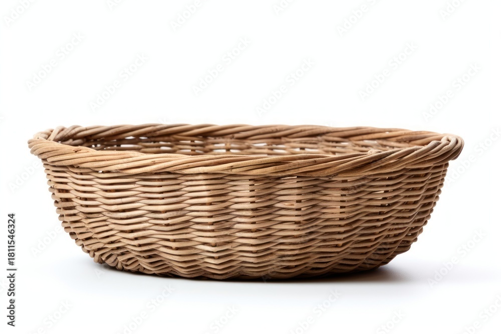 Obraz premium Basket wicker white background container.
