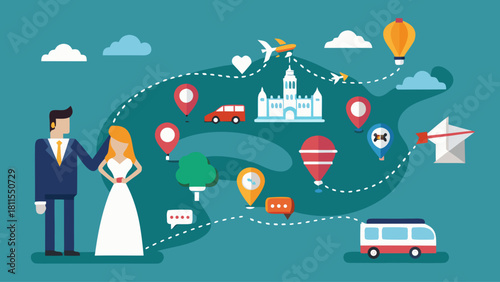 A couple is getting married and the wedding is taking place in a foreign country. The bride and groom are holding hands and the wedding is taking place in a foreign country