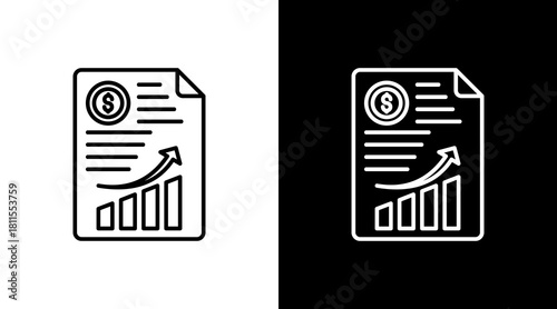 Bar Chart With Icon Set Design