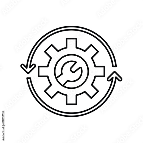 fixing icons. simple line vector