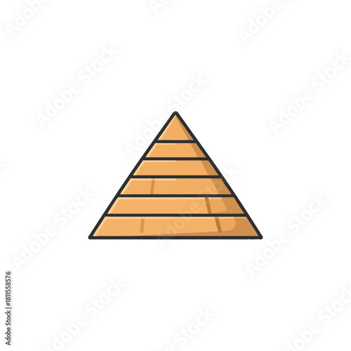 Conceptual pyramid structure illustration evoking ancient architecture with horizontal elements