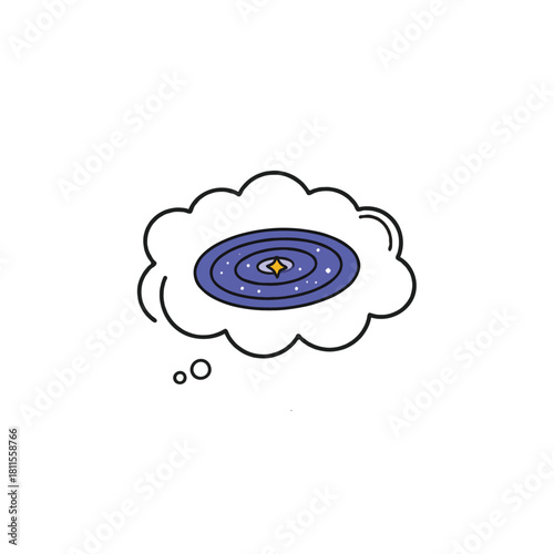 Cosmic aspirations in thought bubble imagination galaxies nebula constellations space dreams