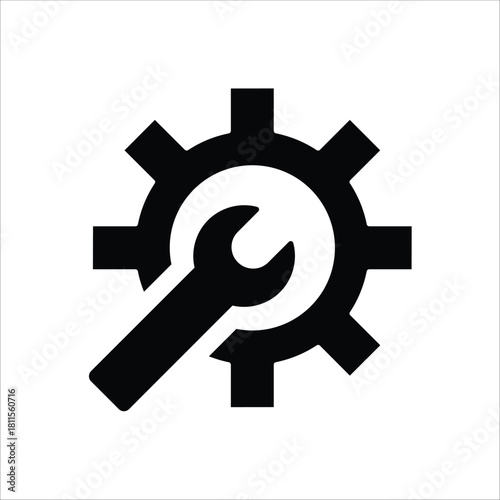 maintenance icons. simple solid vector