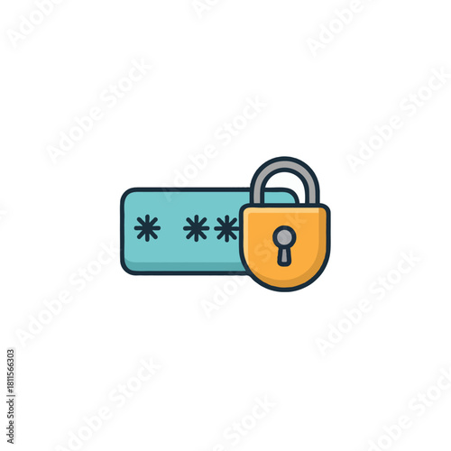 Digital protection with secured padlock and concealed password for data privacy and secure access