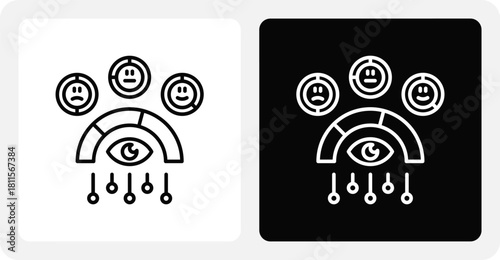 Sentiment Analysis   Dual Monochrome Icon Set