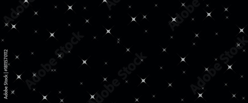 Glowing Stars Stock Image In Black Background