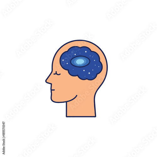 Human mind concept exploring cosmos thoughts creativity intellect imagination learning potential