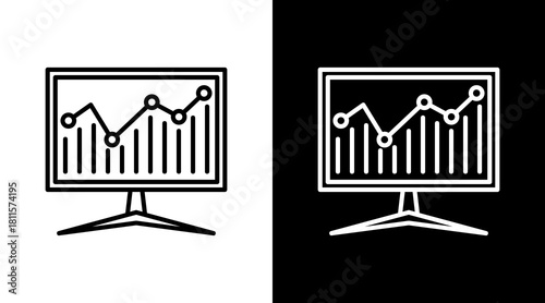 Stock Exchange With Icon Set Design