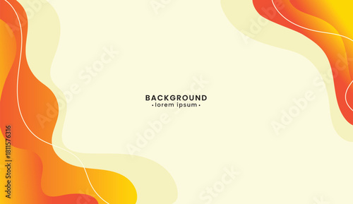 Yellow orange abstract background with wave shapes suitable for design projects, presentations, websites, and digital creations needing vibrant visuals.
