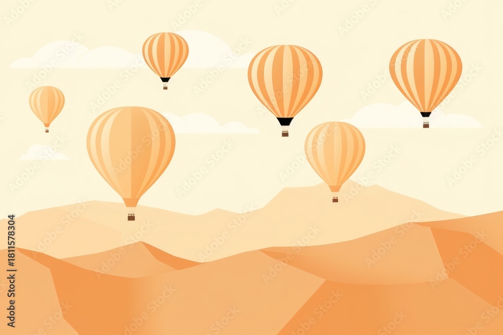 Fototapeta premium Balloon backgrounds aircraft outdoors.