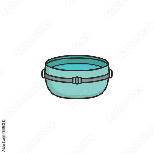 Illustration of a light blue container with liquid contents a simple design for everyday use vector