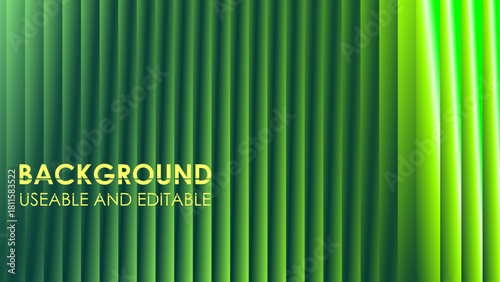 A smooth vertical bar pattern blending deep teal to bright lime green with a dynamic lighting effect for design