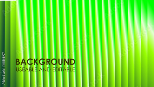 A smooth vertical bar pattern blending deep teal to bright lime green with a dynamic lighting effect for design