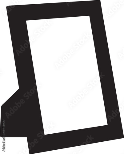 Silhouette of table picture frame for displaying photos and art on transparent