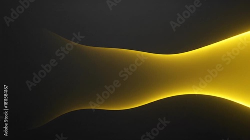 Golden liquid wave flowing abstract motion