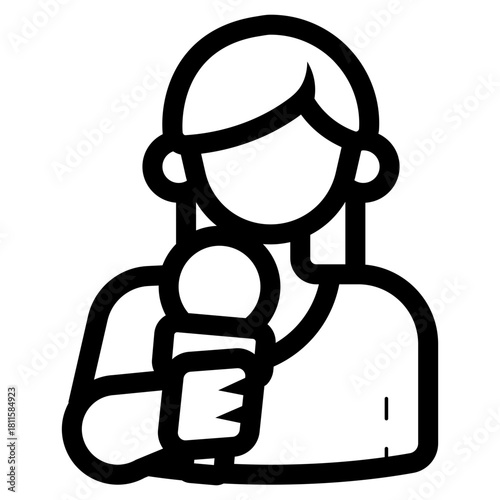 female reporter icon