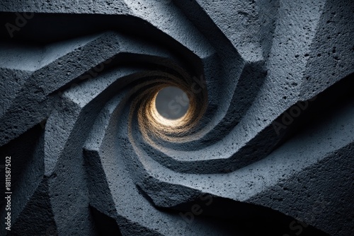 Fototapeta Naklejka Na Ścianę i Meble -  Abstract spiral tunnel