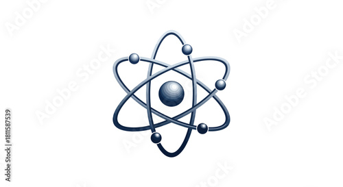 atom model on white background
