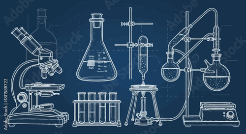 set of laboratory equipment