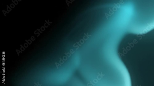 Cyan Teal Gradient Background Looping Video with Glowing Sphere Particle Effects