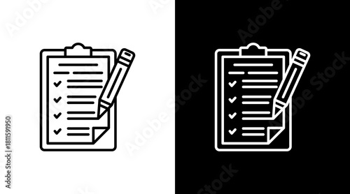 Task List With Icon Set Design