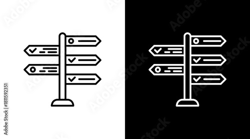 Decision Point With Icon Set Design