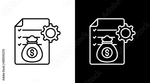 Project Budget With Icon Set Design