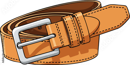 Leather Belt With Silver Buckle For Waist Accessories And Clothing