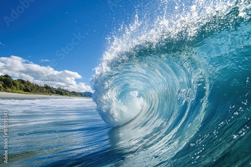 Fototapeta Naklejka Na Ścianę i Meble -  Beautiful wave in New Zealand
