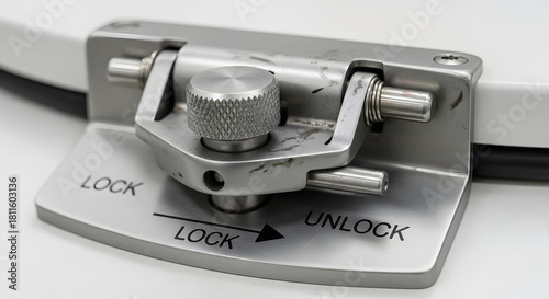 Secure Mechanism Close-Up of Metal Locking Hardware