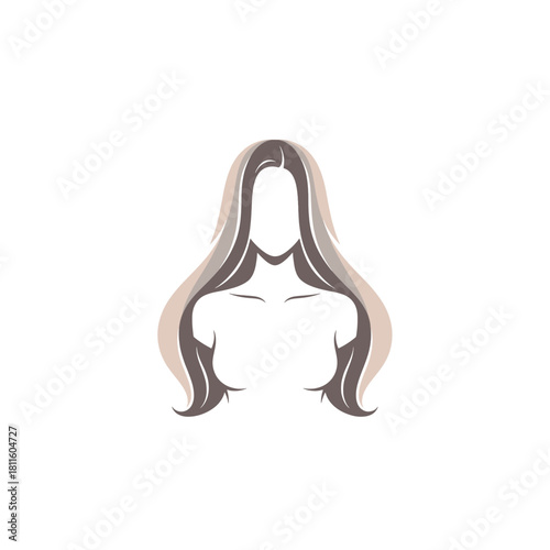 Elegant Woman with Flowing Hair Beauty and Fashion Icon