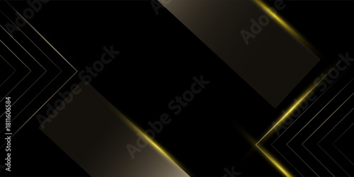 Dark Geometric Background  Luxury Gold Business Presentation
