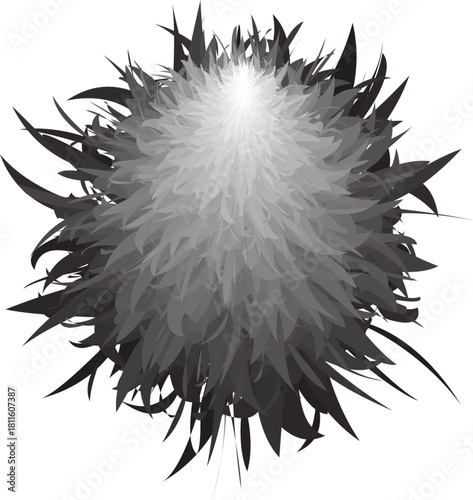 3d rendered illustration of a black virus cell
