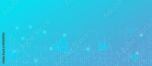 Digital Data Network  Binary Code 0, 1 Technology Background