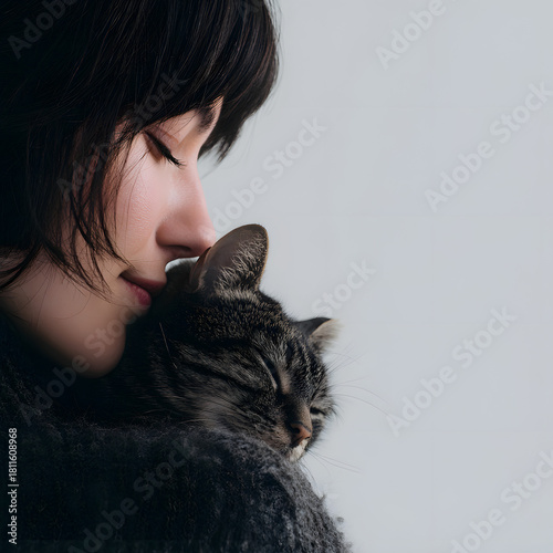 girl with cat