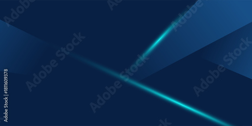 Dark Blue Geometric Background  Abstract Light Beams Design