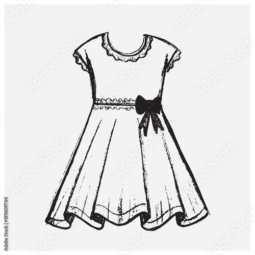 vector illustration of a dress