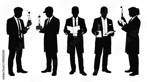 Diverse group of scientists researching now